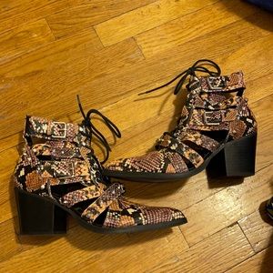 Sam Edelman Snakeskin booties